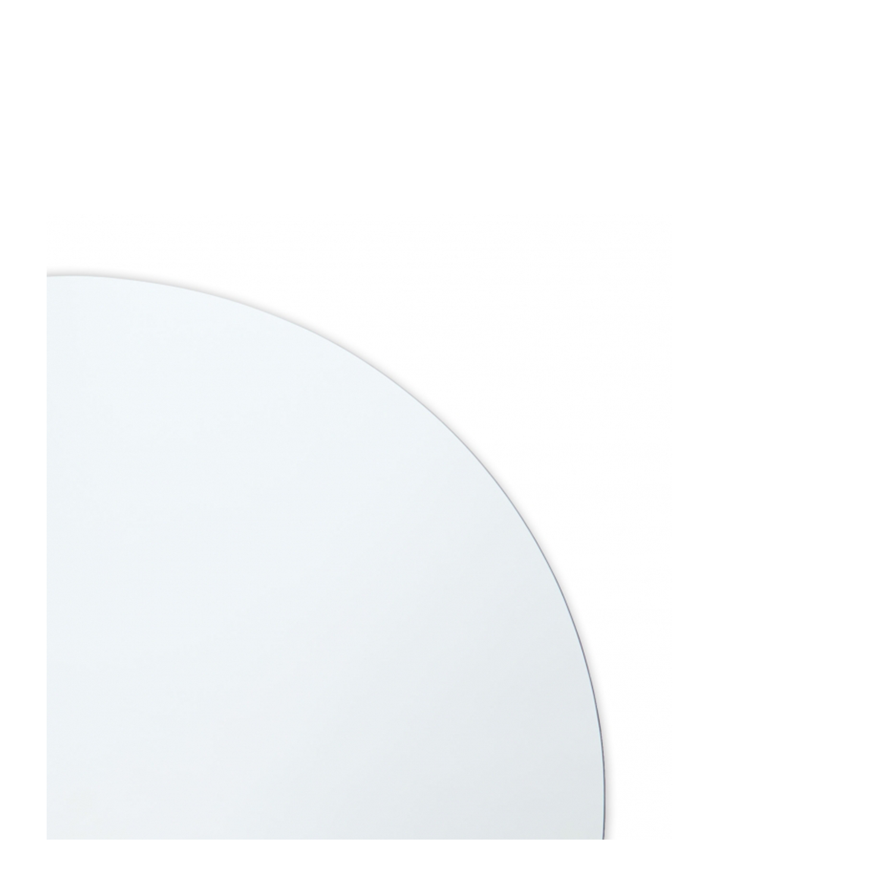 Modern Frameless Round Mirror