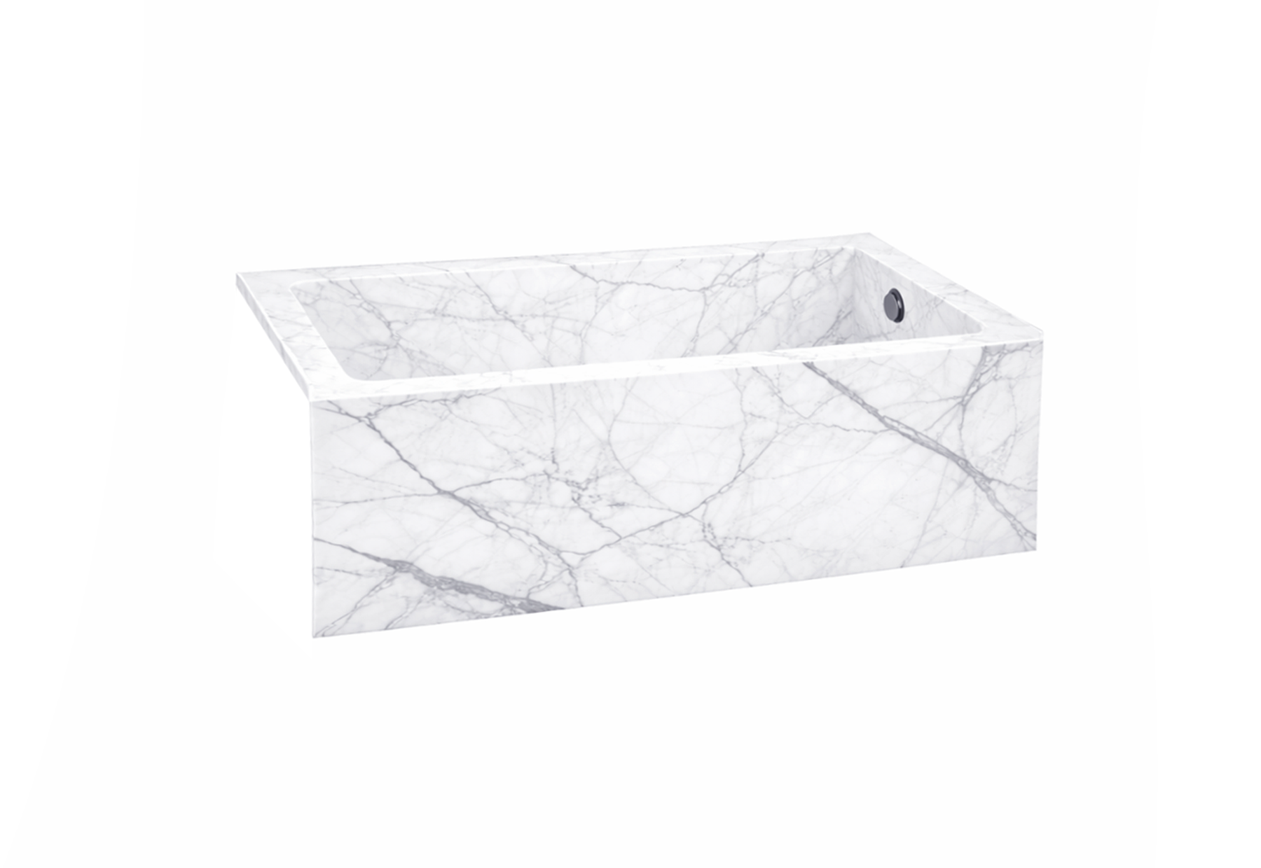 Carrara™ Alcove Apron Bathtub - Marble Edition