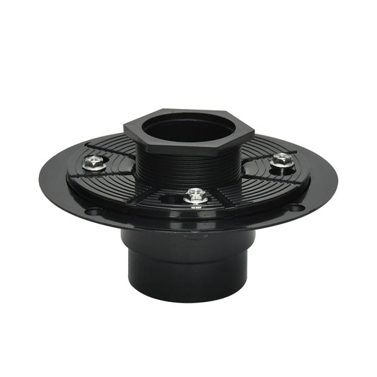 ABS Shower Drain Base Flange With Rubber Gasket and Threaded Adjustable Adaptor