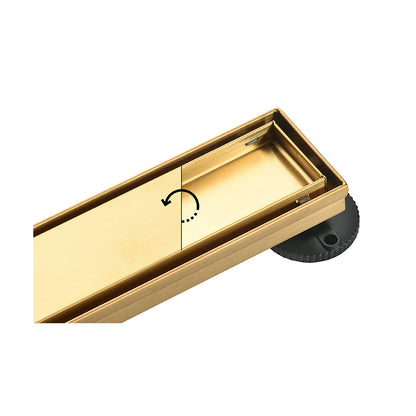 2-in-1 Flat Or Tile-In Linear Shower Drain