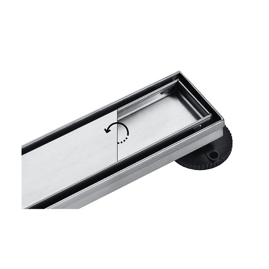 2-in-1 Flat Or Tile-In Linear Shower Drain