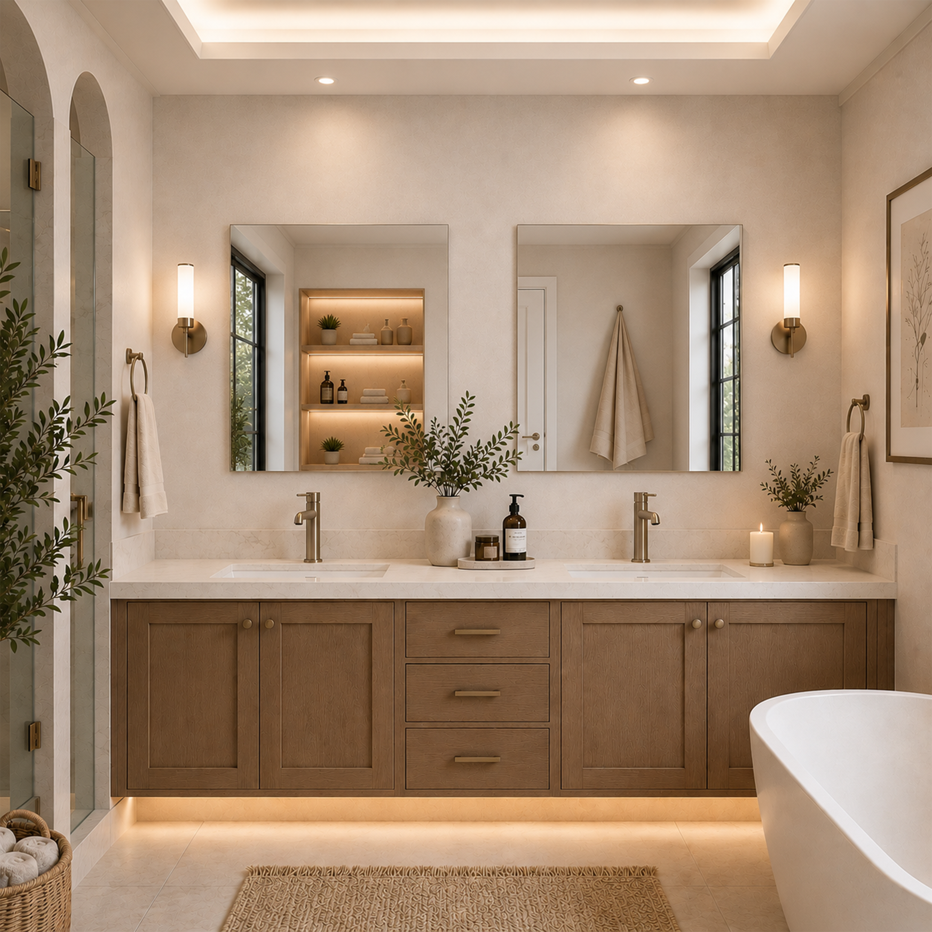 Modern Frameless Sqaure Mirror