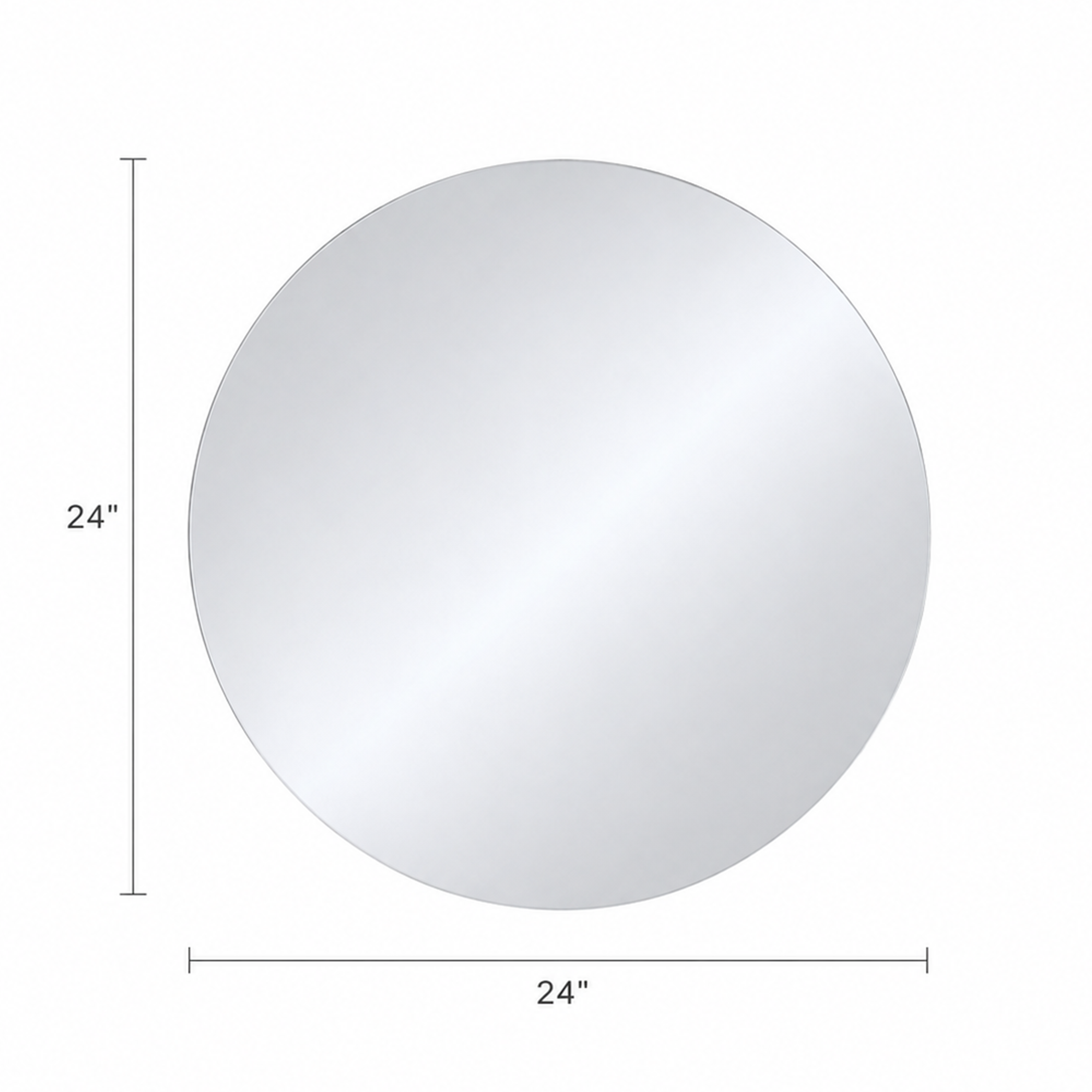 Modern Frameless Round Mirror