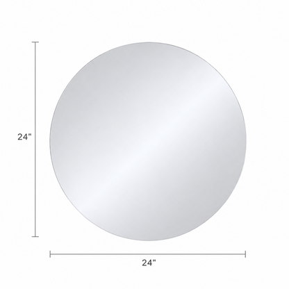 Modern Frameless Round Mirror