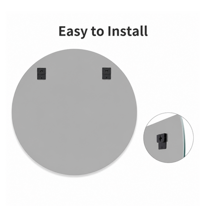 Modern Frameless Round Mirror