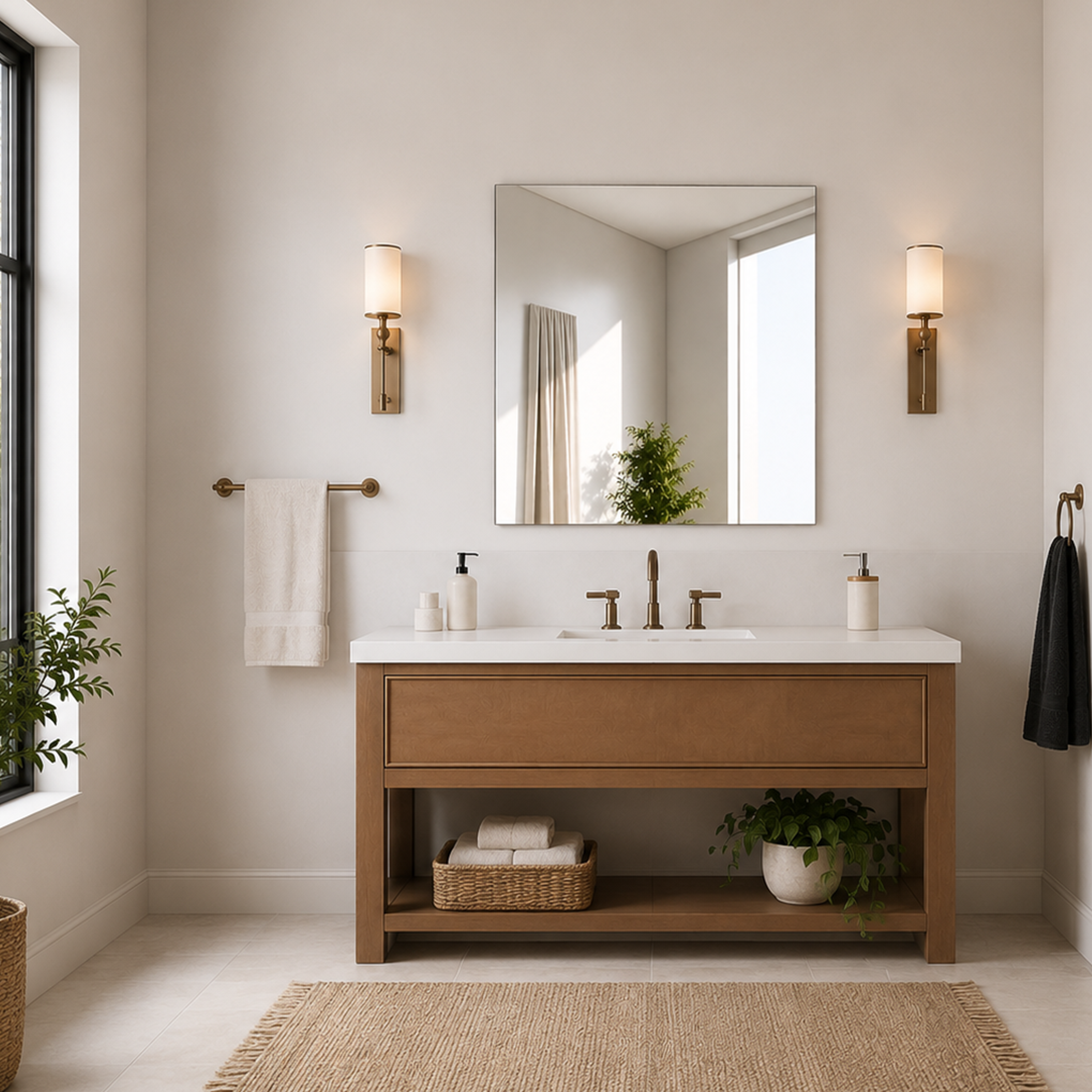 Modern Frameless Sqaure Mirror