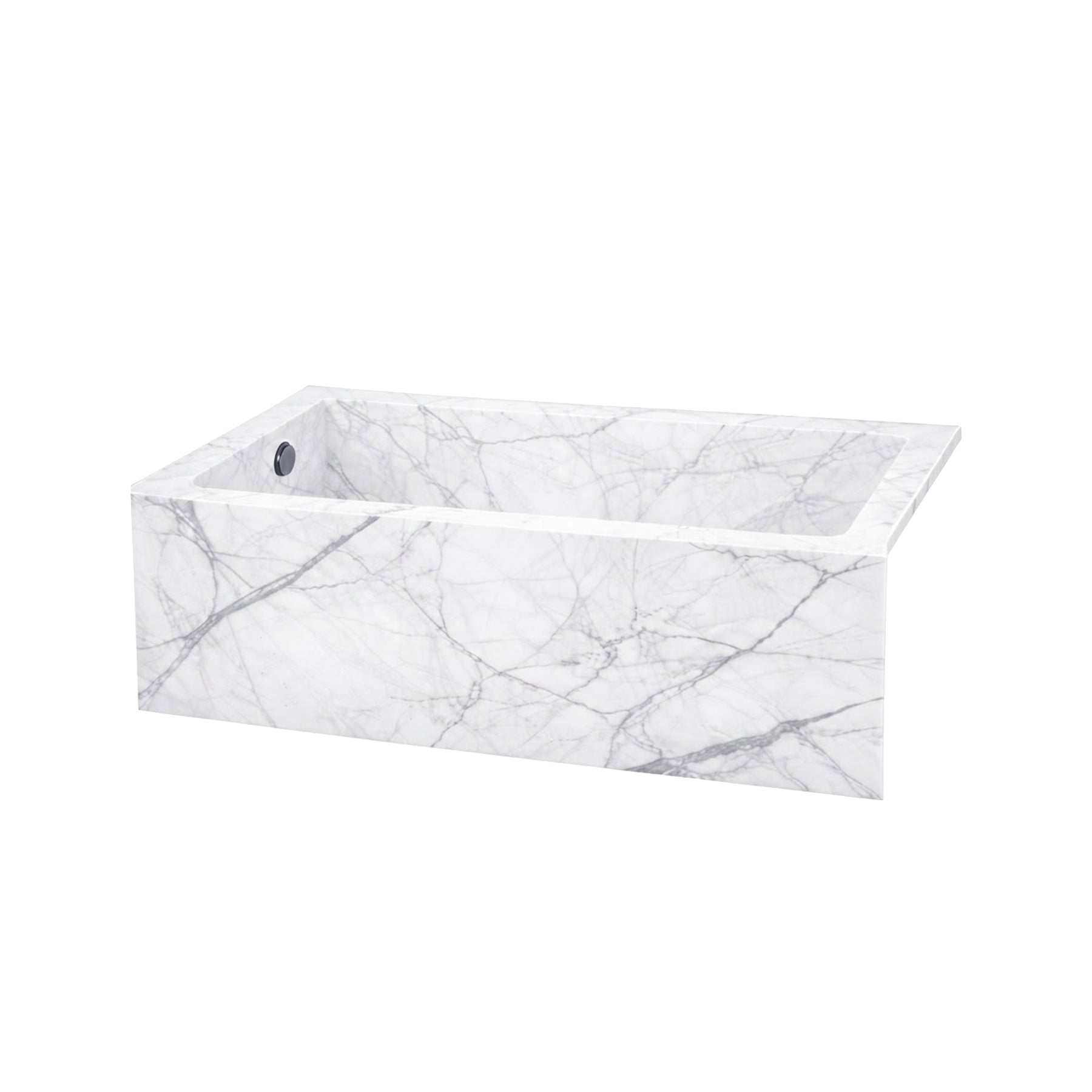 Carrara™ Alcove Apron Bathtub - Marble Edition