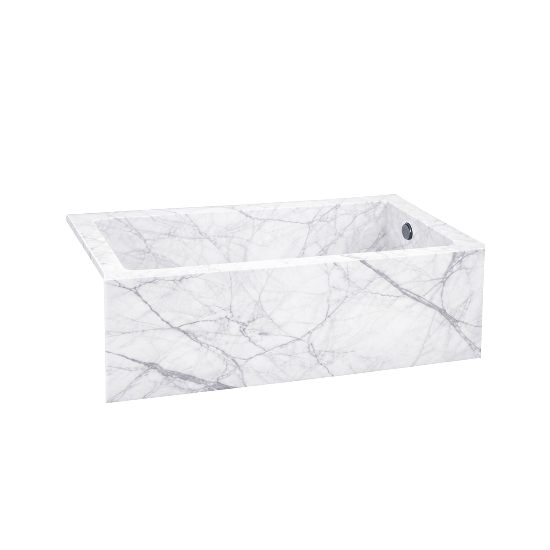 Carrara™ Alcove Apron Bathtub - Marble Edition