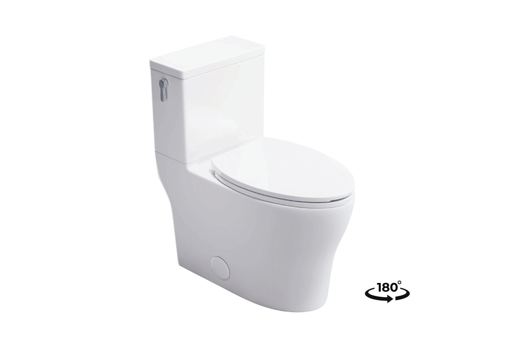 Swift™ One Piece Toliet Elongated, White