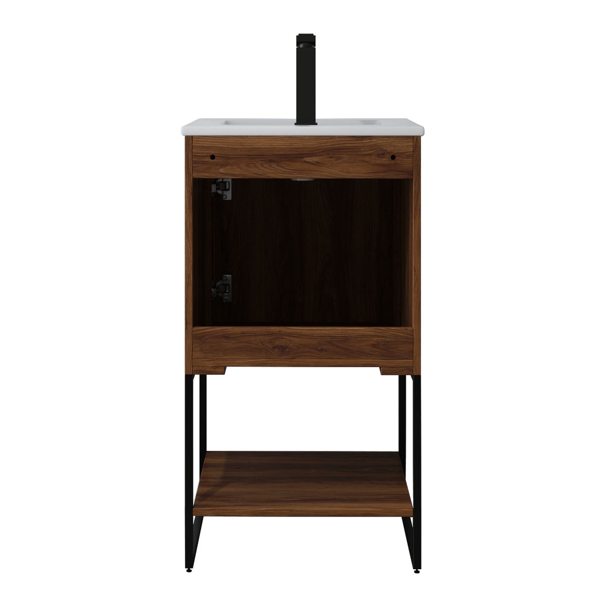 Skyline™ Bathroom Vanity 18" Brown Walnut – back view