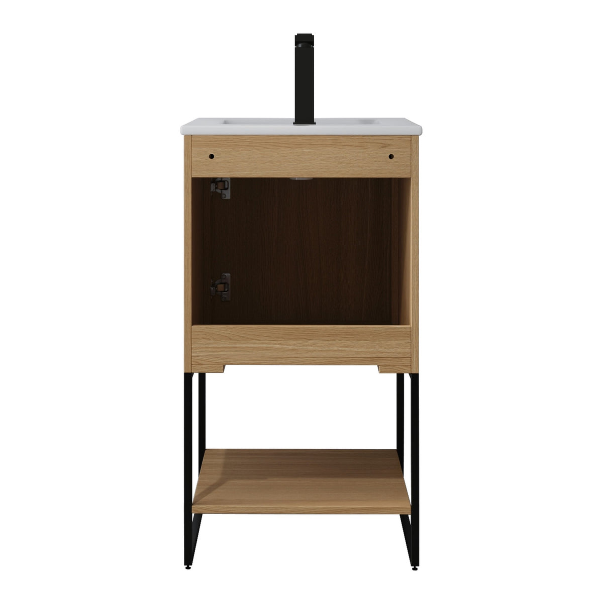 Skyline™ Bathroom Vanity 18" Natural Oak – back view