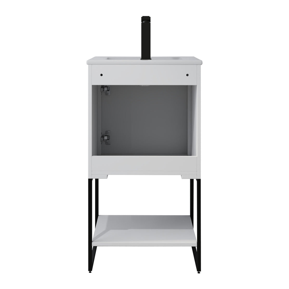 Skyline™ Bathroom Vanity 18" White – back view