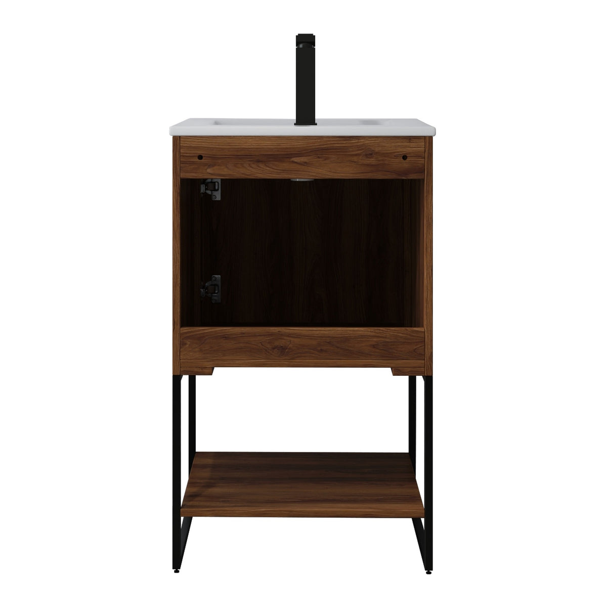 Skyline™ Bathroom Vanity 20" Brown Walnut – back view