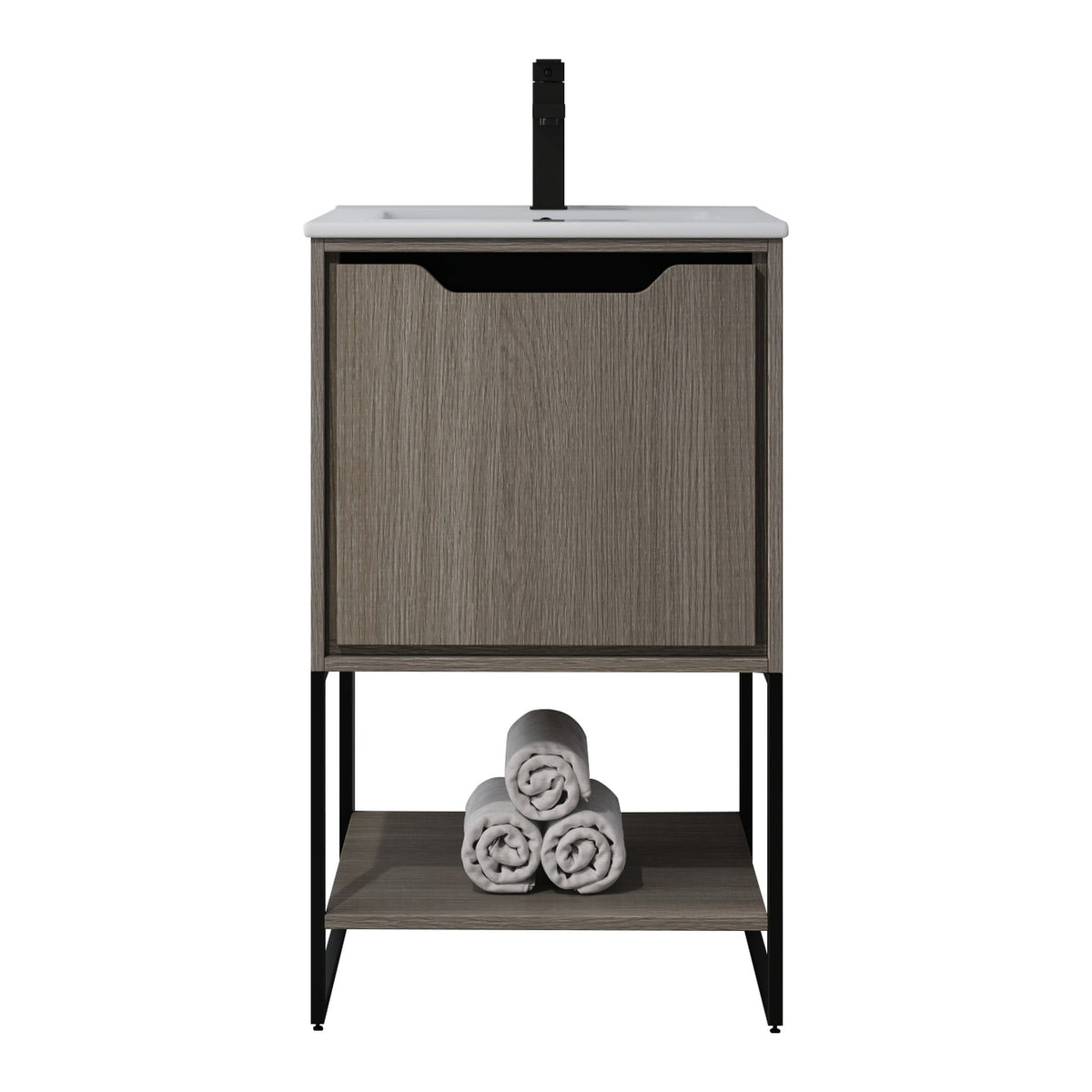 Skyline™ Bathroom Vanity 20" Grey Ashtree – front