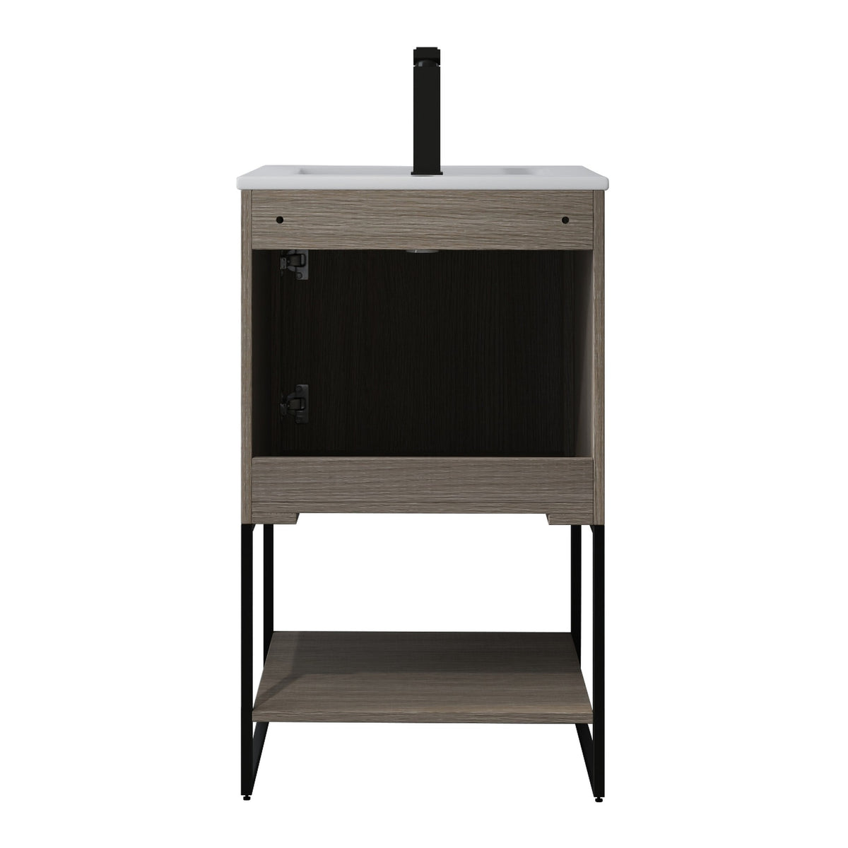Skyline™ Bathroom Vanity 20" Grey Ashtree – back view