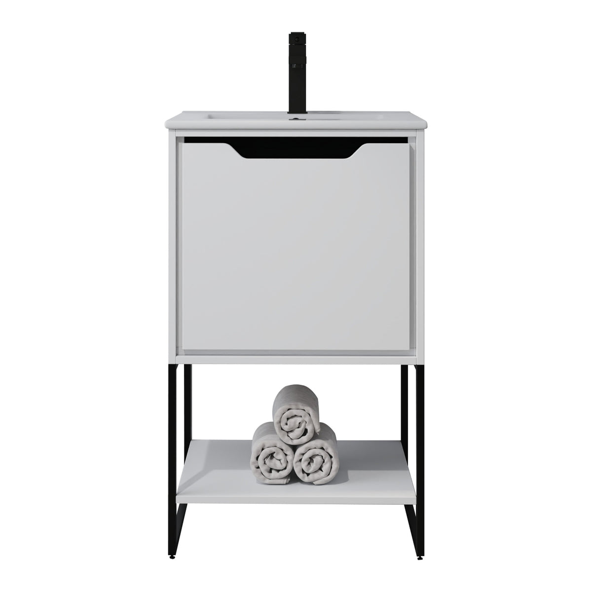 Skyline™ Bathroom Vanity 20" White – front