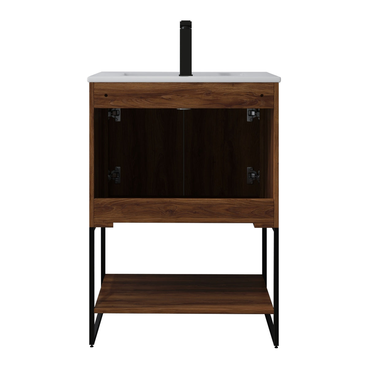 Skyline™ Bathroom Vanity 24" Brown Walnut – back view