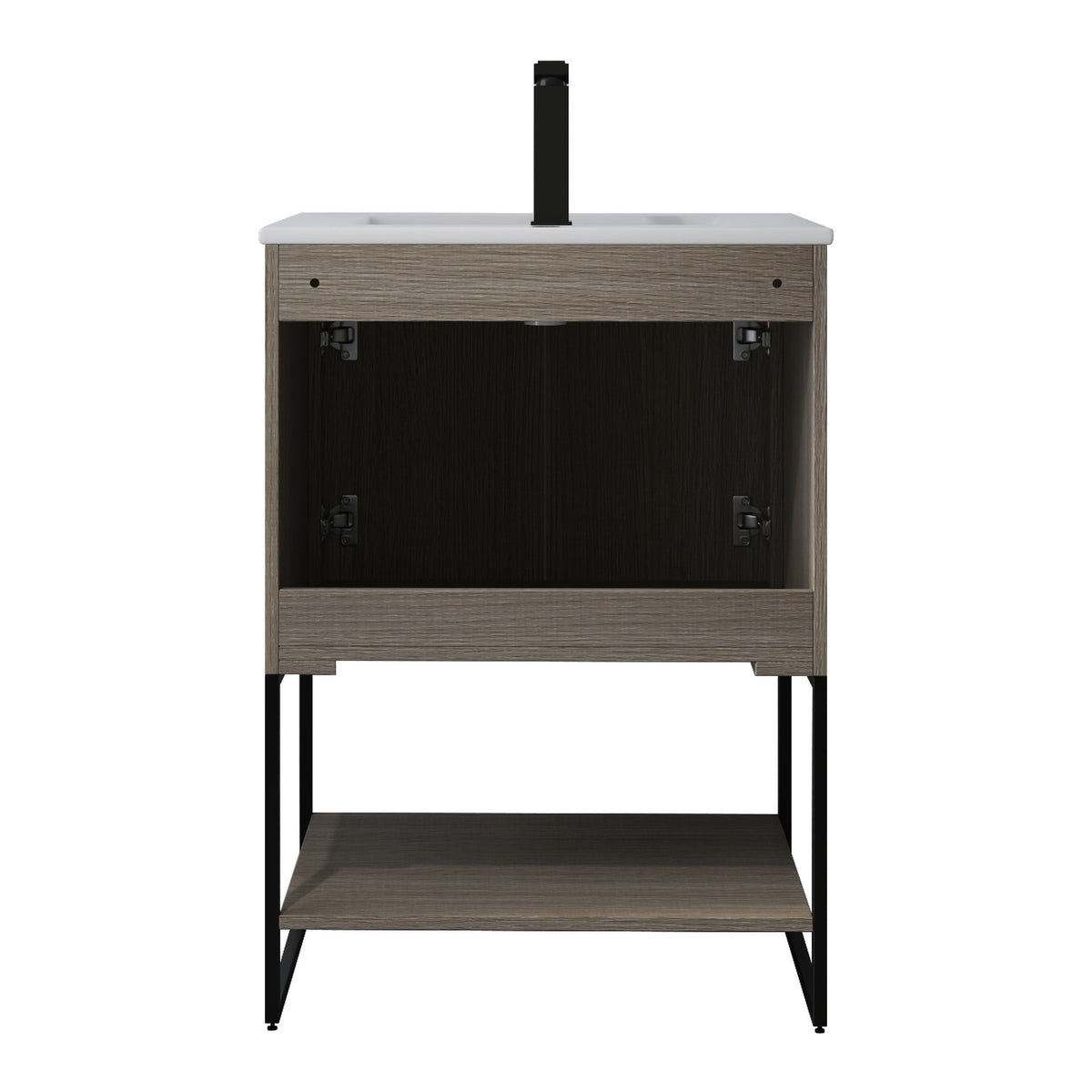 Skyline™ Bathroom Vanity 24" Grey Ashtree – back view