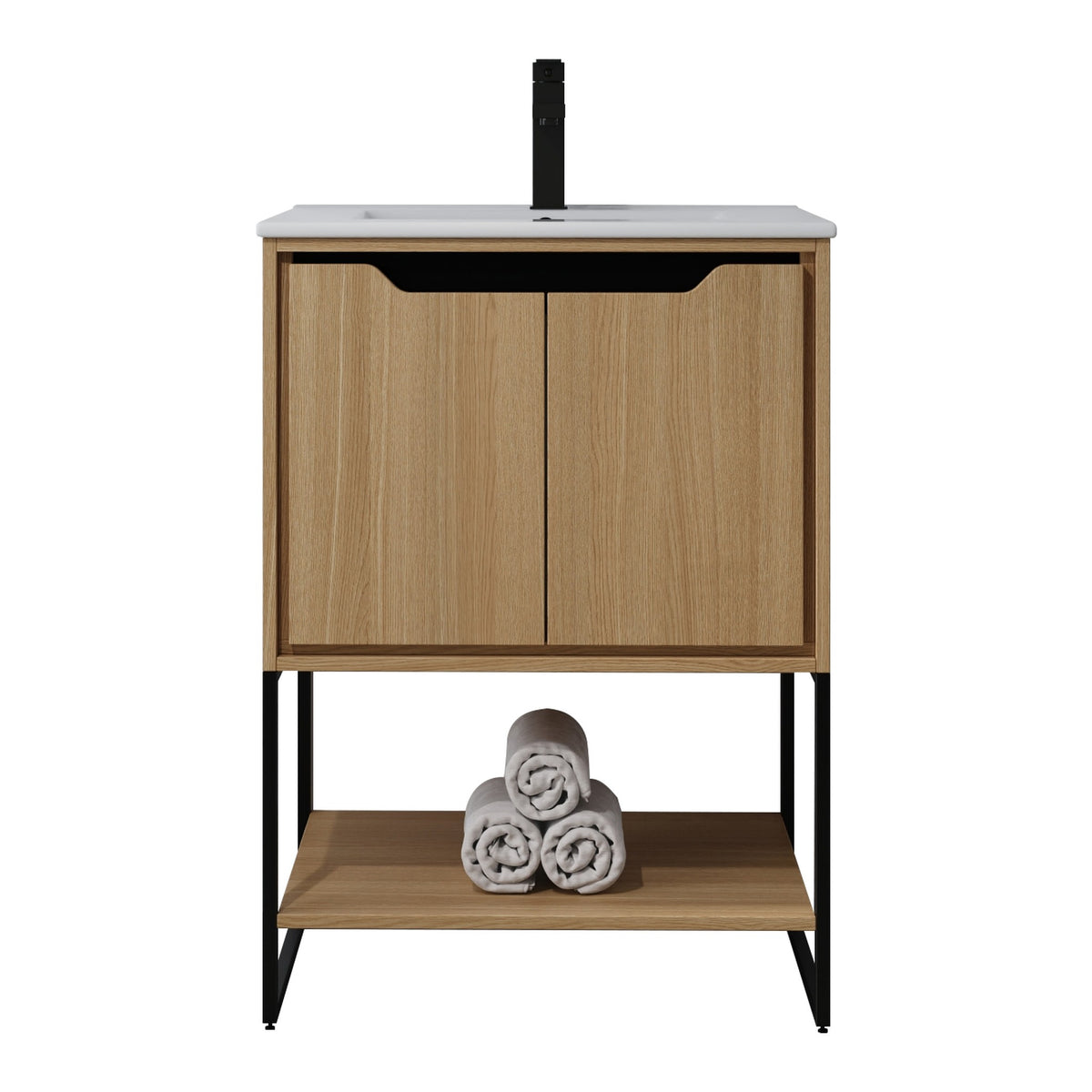 Skyline™ Bathroom Vanity 24" Natural Oak – front
