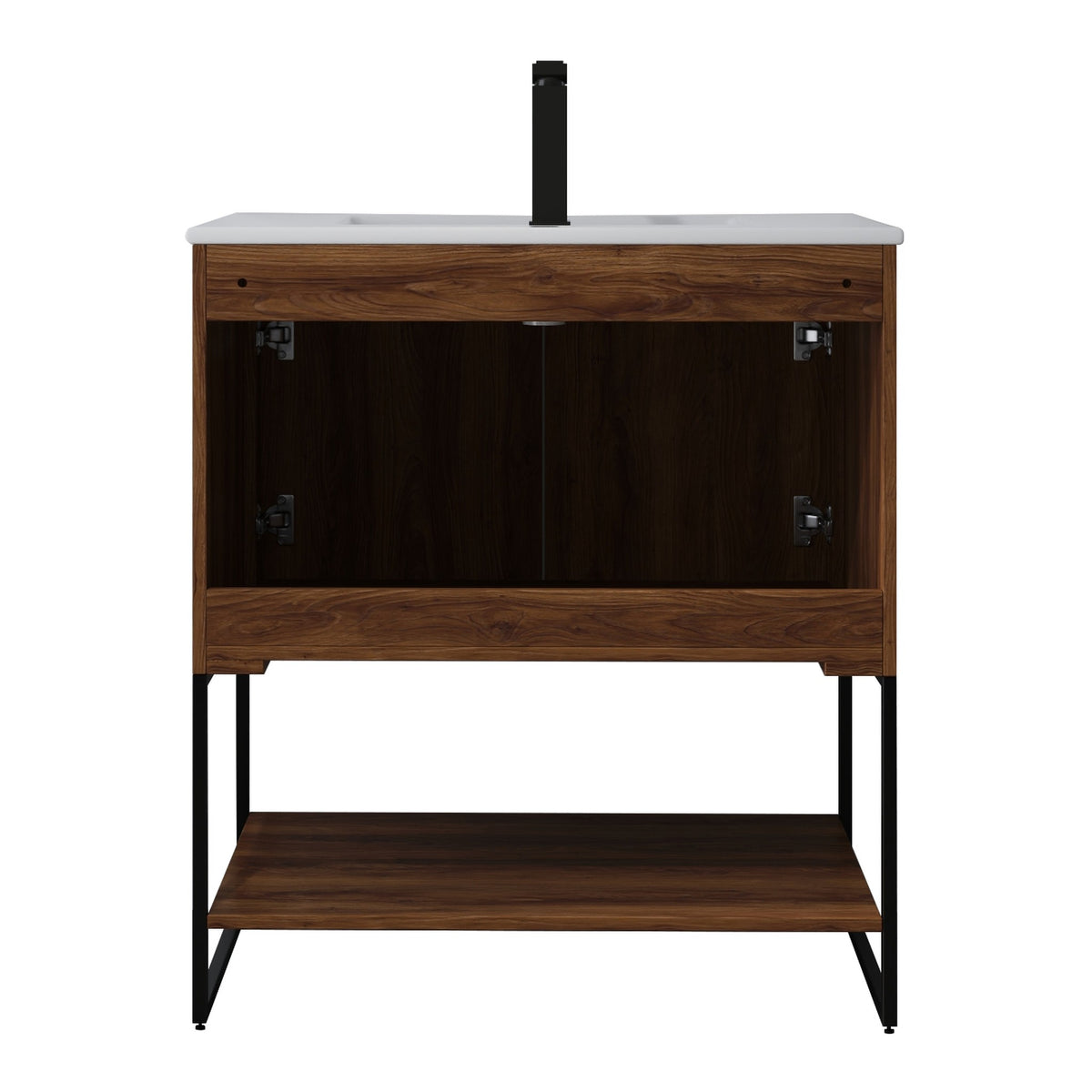 Skyline™ Bathroom Vanity 30" Brown Walnut – back view
