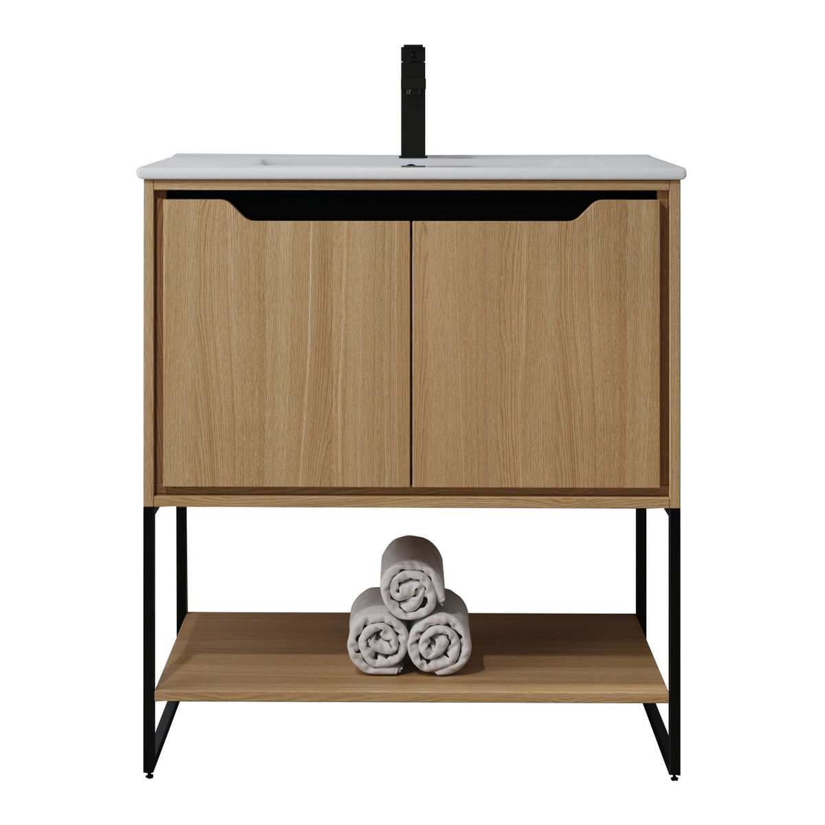 Skyline™ Bathroom Vanity 30" Natural Oak – front