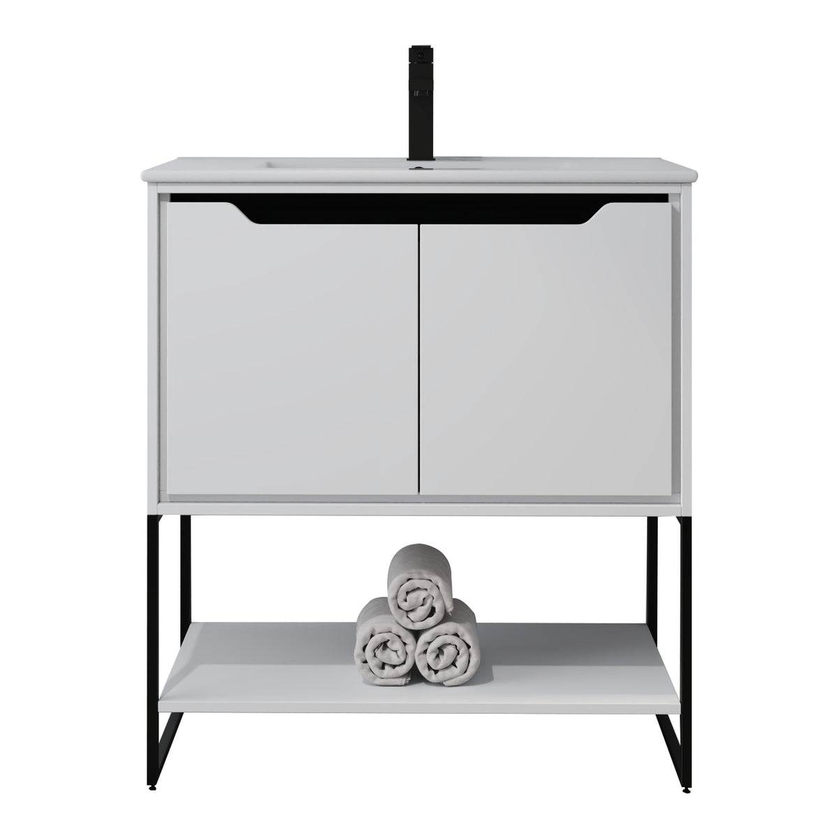 Skyline™ Bathroom Vanity 30" White – front