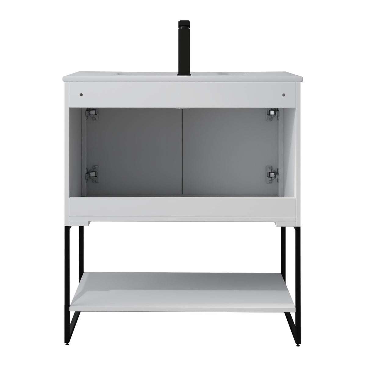 Skyline™ Bathroom Vanity 30" White – back view