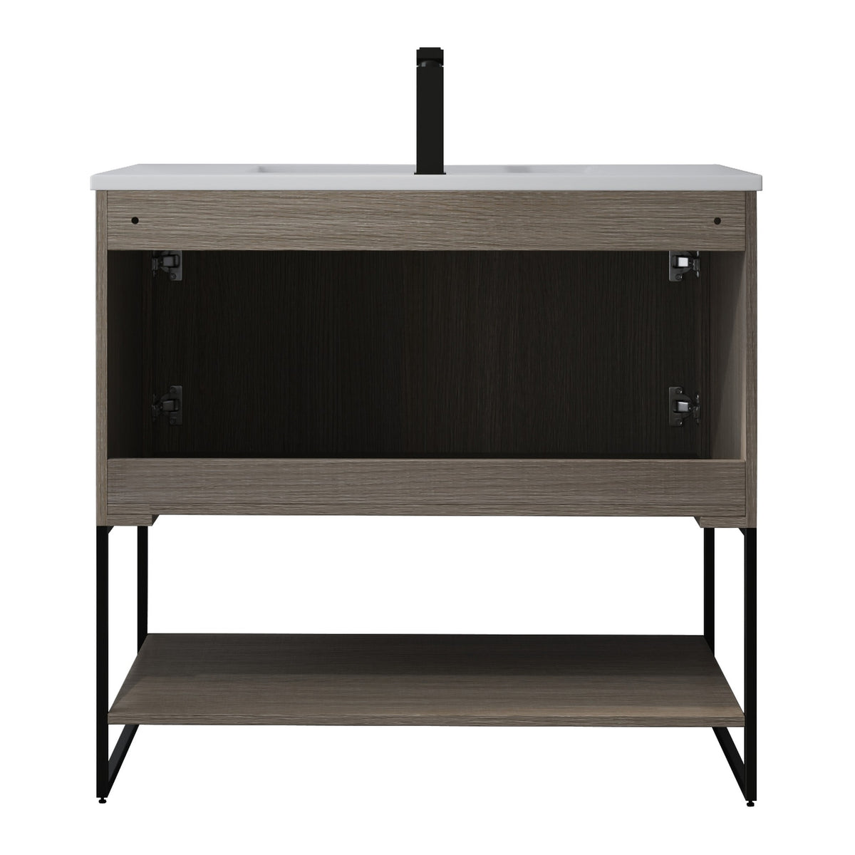 Skyline™ Bathroom Vanity 36" Grey Ashtree – back view