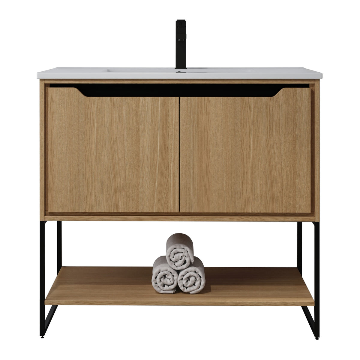 Skyline™ Bathroom Vanity 36" Natural Oak – front