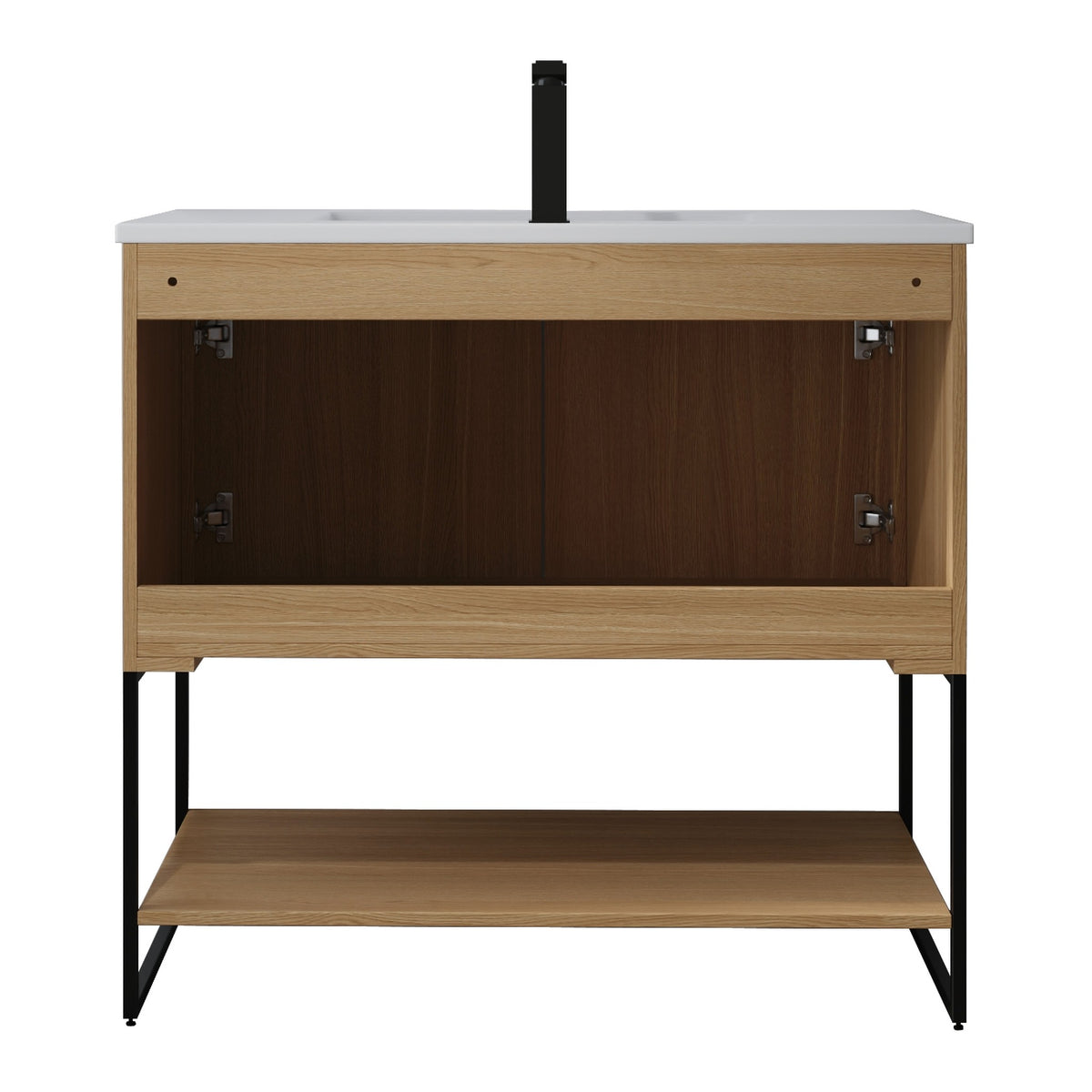 Skyline™ Bathroom Vanity 36" Natural Oak – back view