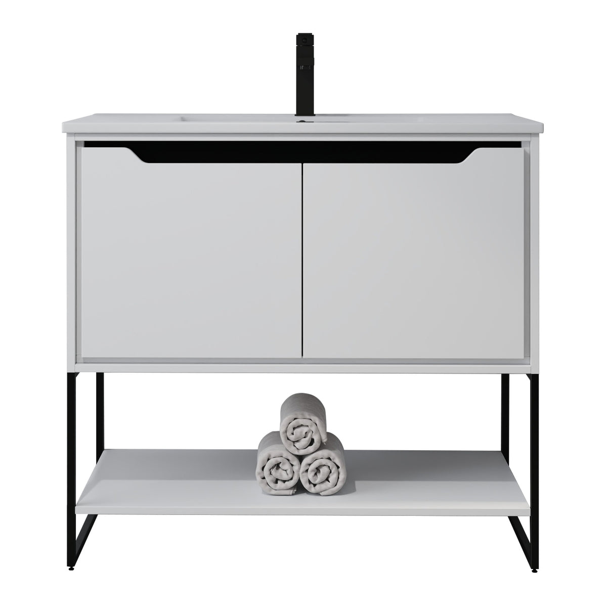 Skyline™ Bathroom Vanity 36" White – front