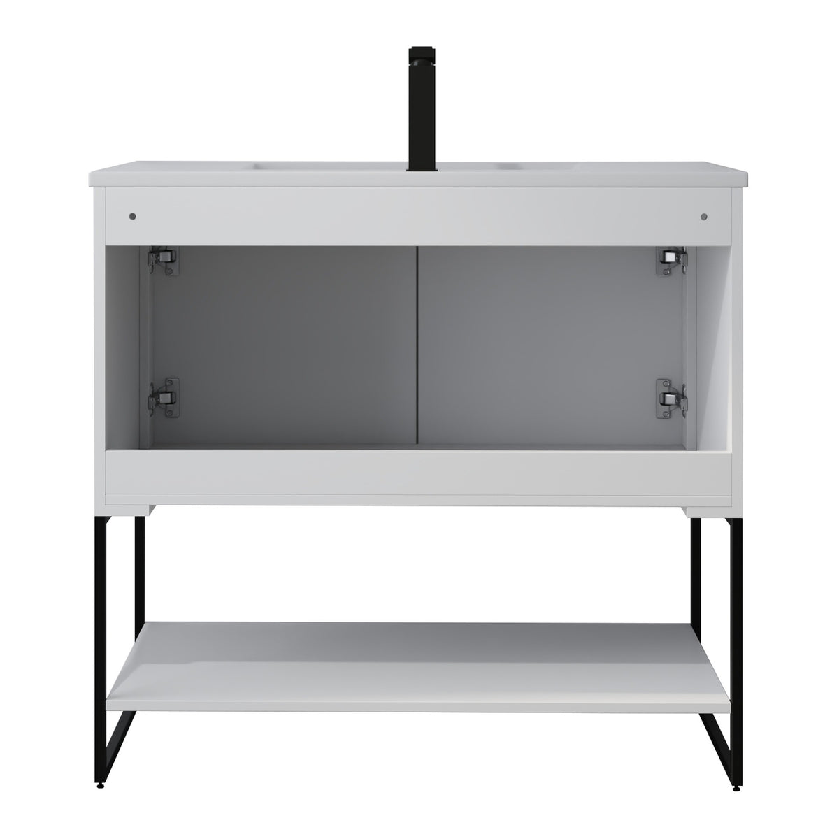 Skyline™ Bathroom Vanity 36" White – back view