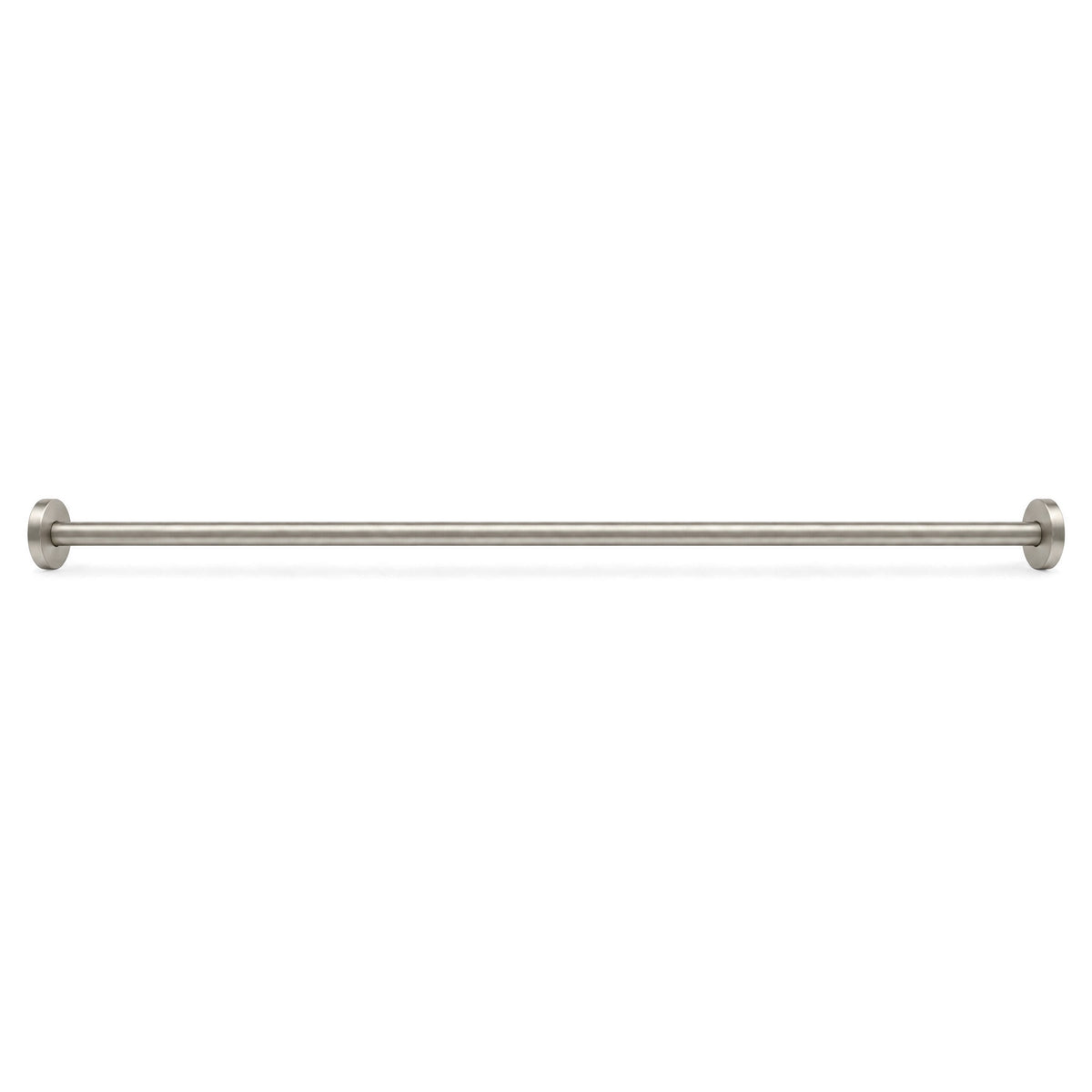 60" Fixed Shower Rod, Brushed Nickel, front view