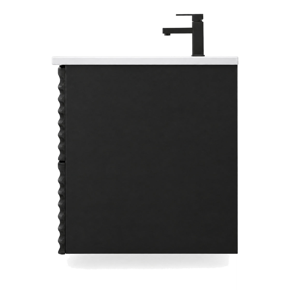 Amalfi™ Wall-Mount Bathroom Vanity 24" Black – side