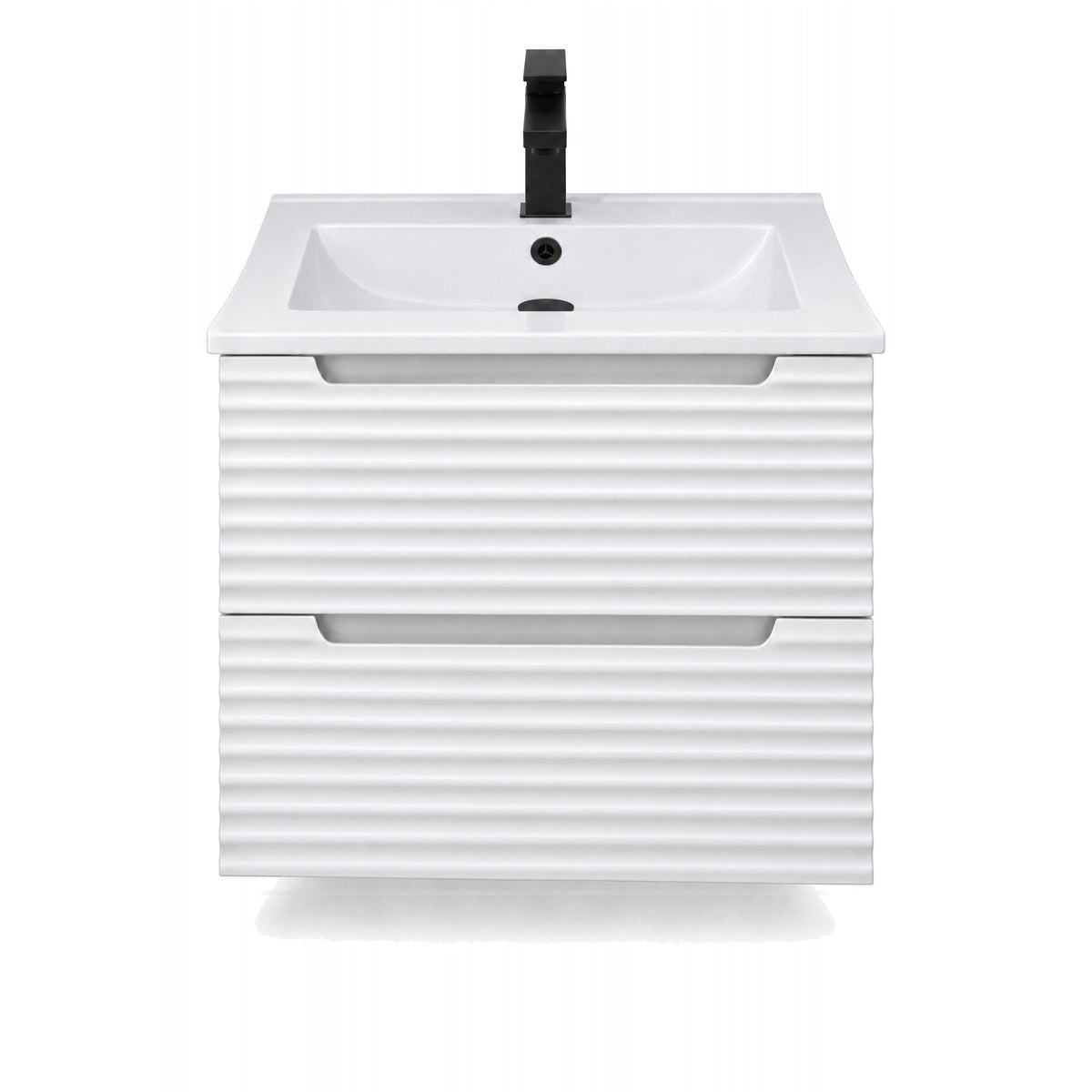 Amalfi™ Wall-Mount Bathroom Vanity 24" White – front