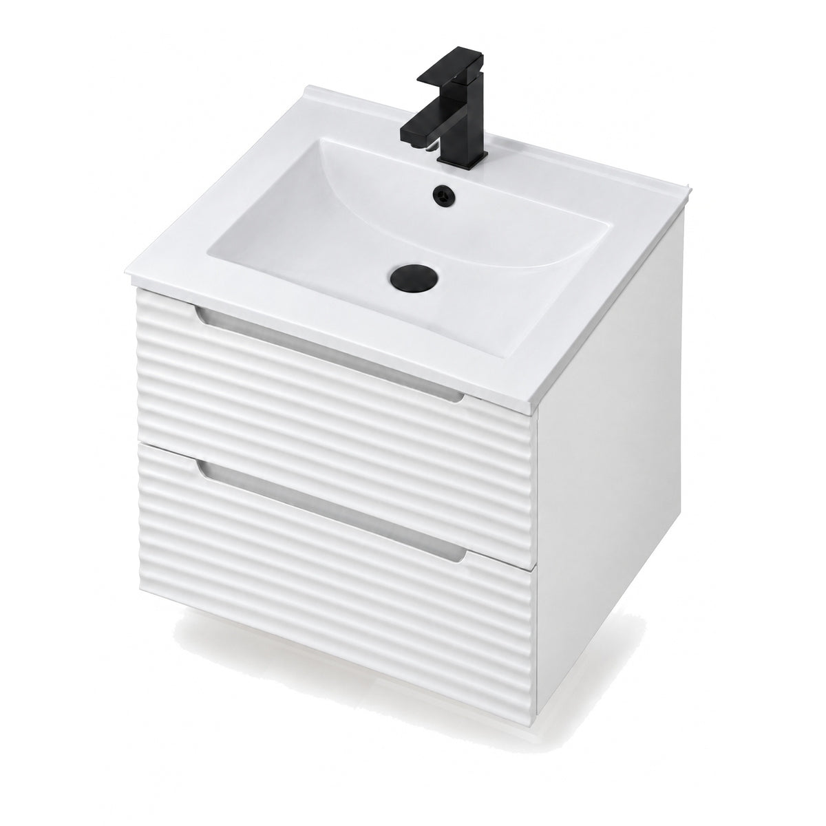Amalfi™ Wall-Mount Bathroom Vanity 24" White – top view