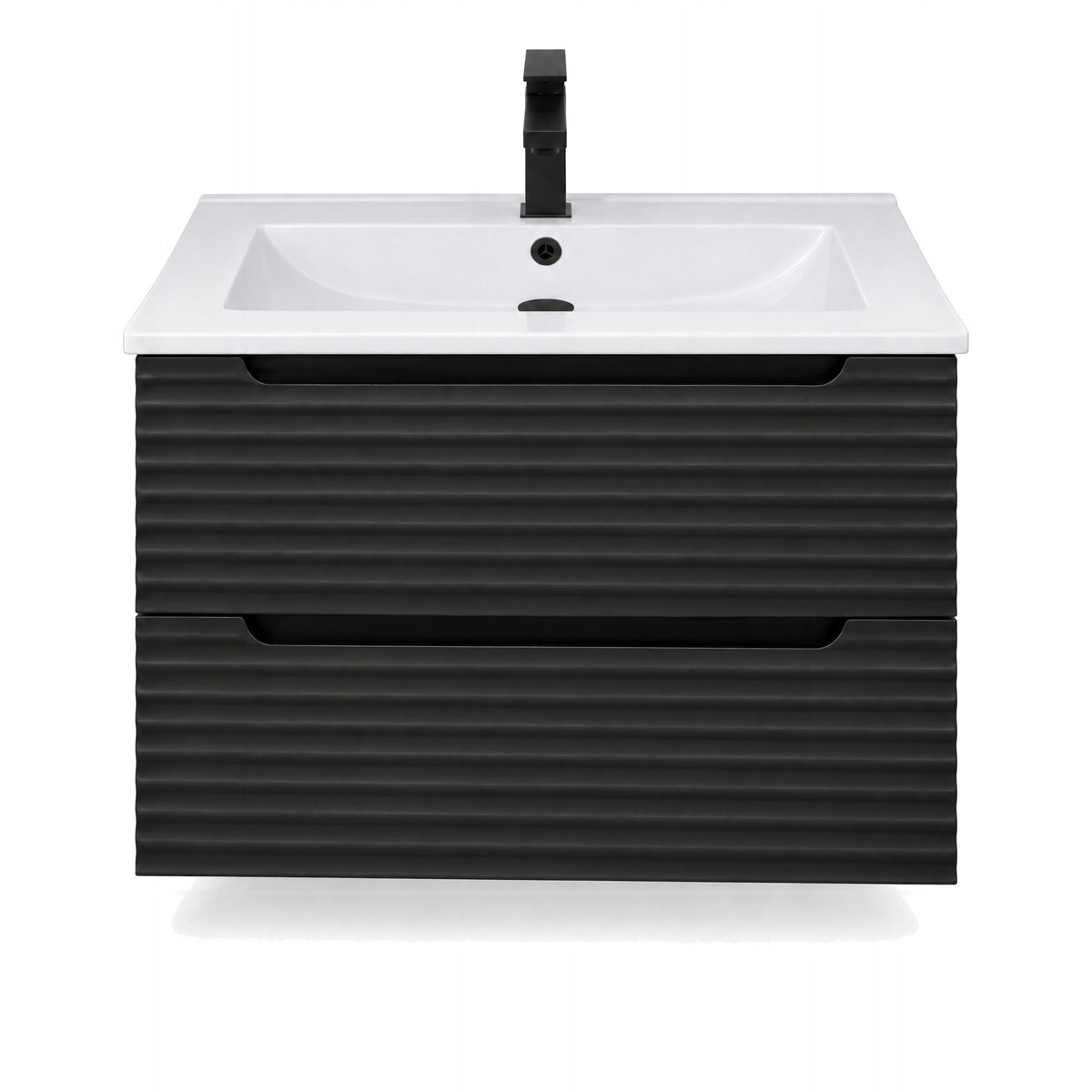 Amalfi™ Wall-Mount Bathroom Vanity 30" Black – front