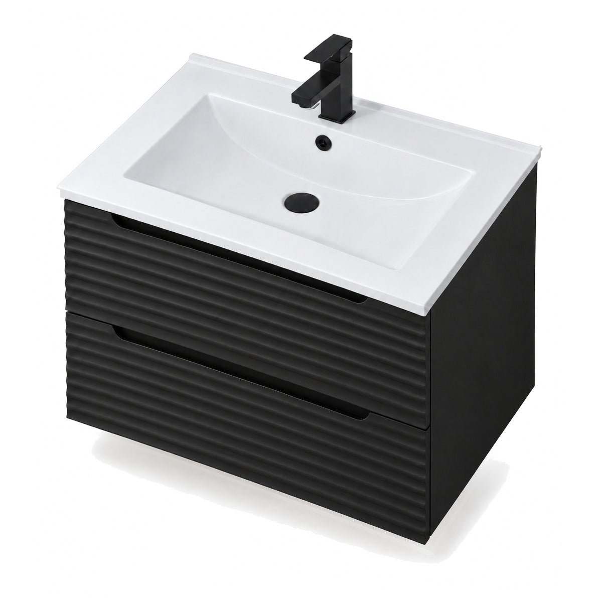 Amalfi™ Wall-Mount Bathroom Vanity 30" Black – top view