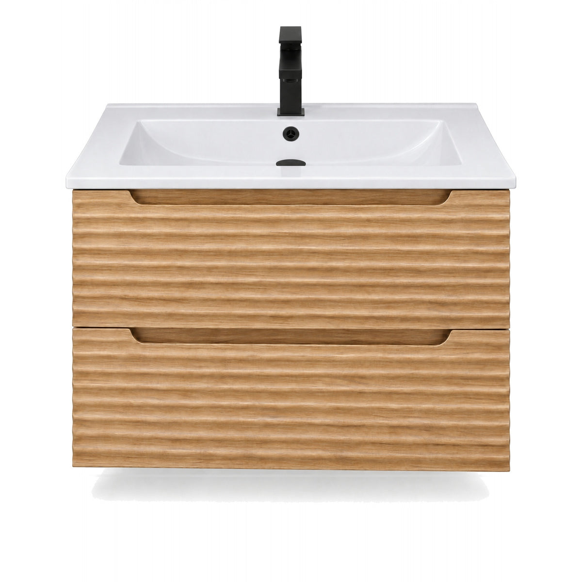 Amalfi™ Wall-Mount Bathroom Vanity 30" Natural Oak – front
