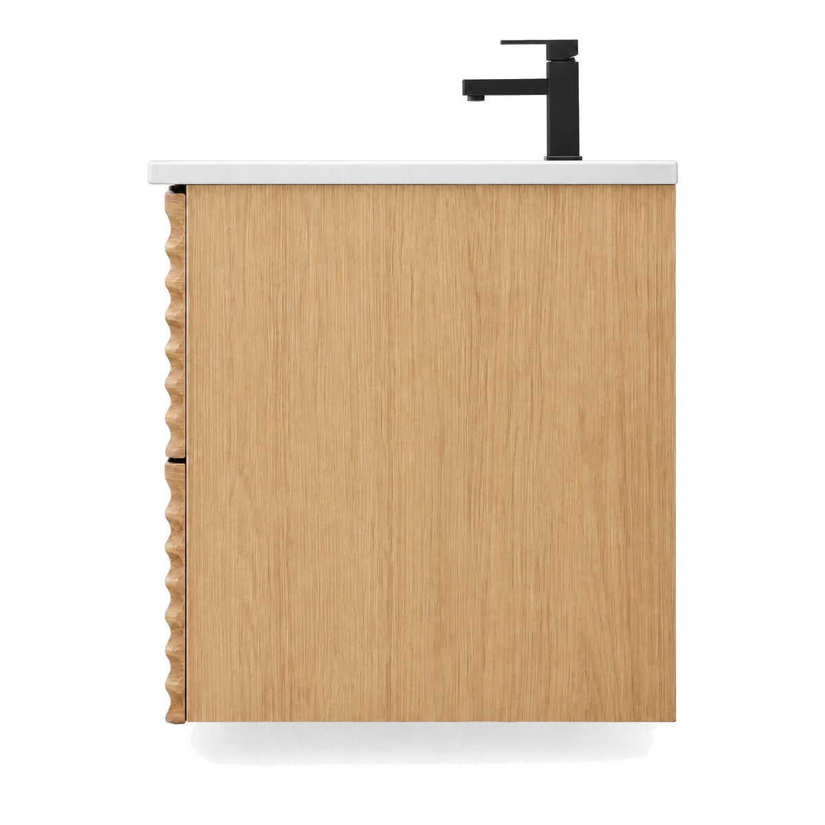 Amalfi™ Wall-Mount Bathroom Vanity 30" Natural Oak – side