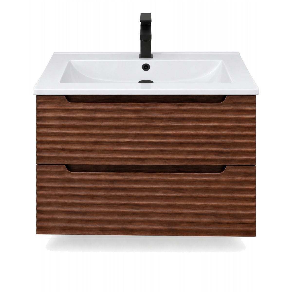 Amalfi™ Wall-Mount Bathroom Vanity 30" Walnut – front