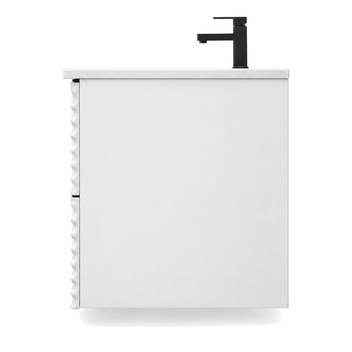 Amalfi™ Wall-Mount Bathroom Vanity 30" White – side