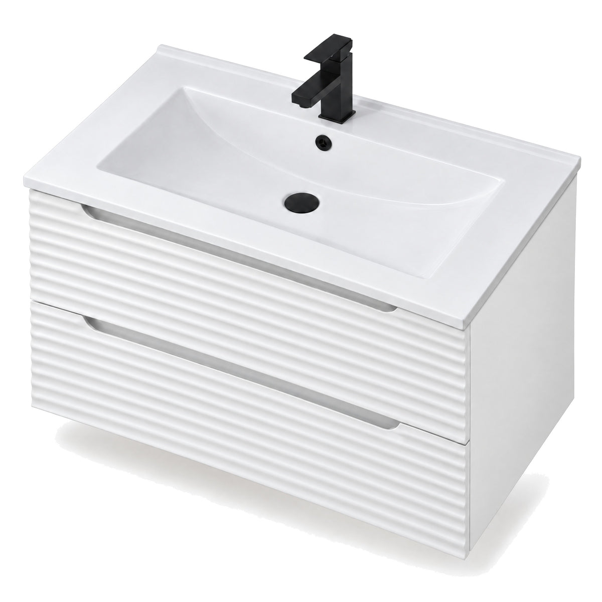 Amalfi™ Wall-Mount Bathroom Vanity 36" White – top view